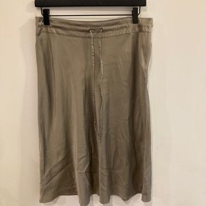 Calvin Klein Silk Drawstring Midi Skirt